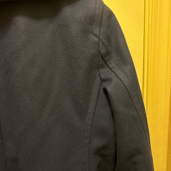 Michael Kors Double Breasted Wool Blend Navy Peacoat Sz M - Picture 9 of 13